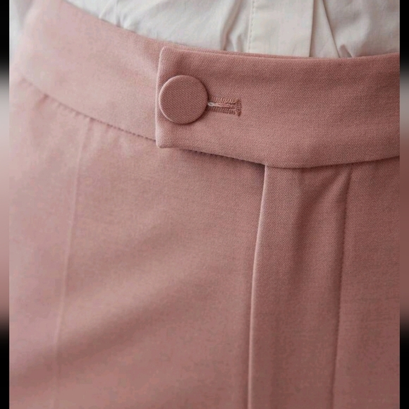 SOLID SEAM FRONT FLARE LEG SUIT PANTS - Picture 1 of 4